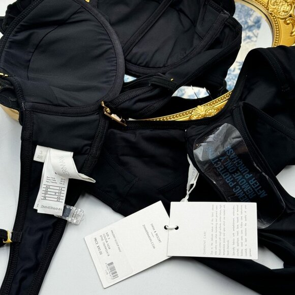 🆕 ZIMMERMANN 🧿 NWT Halliday Embroidered Balconette Bra + Scoop Pant Set, Sz 3 - Picture 15 of 16